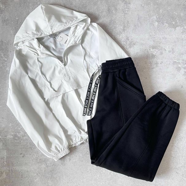 Herren-Set mit Kapuzenpullover und Jogginghose mit Kontrasteinsatz – Streetwear-Zweiteiler fürs Fitnessstudio und die Stadterkundung_voghion.com