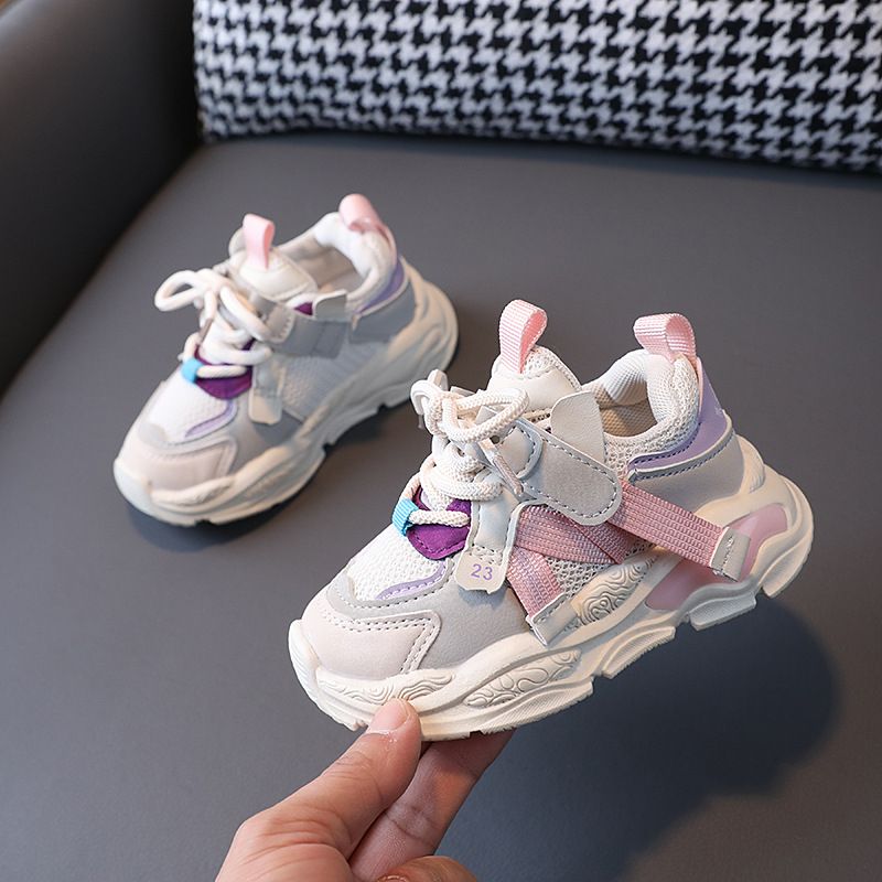 Zapatos deportivos de malla transpirable para niños de 1 a 6 años, zapatos para papá, zapatos para bebés y niñas con suela suave, zapatos para bebés y niños pequeños a la moda._voghion.com