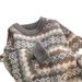 Oversized Chunky Knit Sweater – Women’s 3D Texture Round Neck Pullover (Gray, Black)_voghion.com