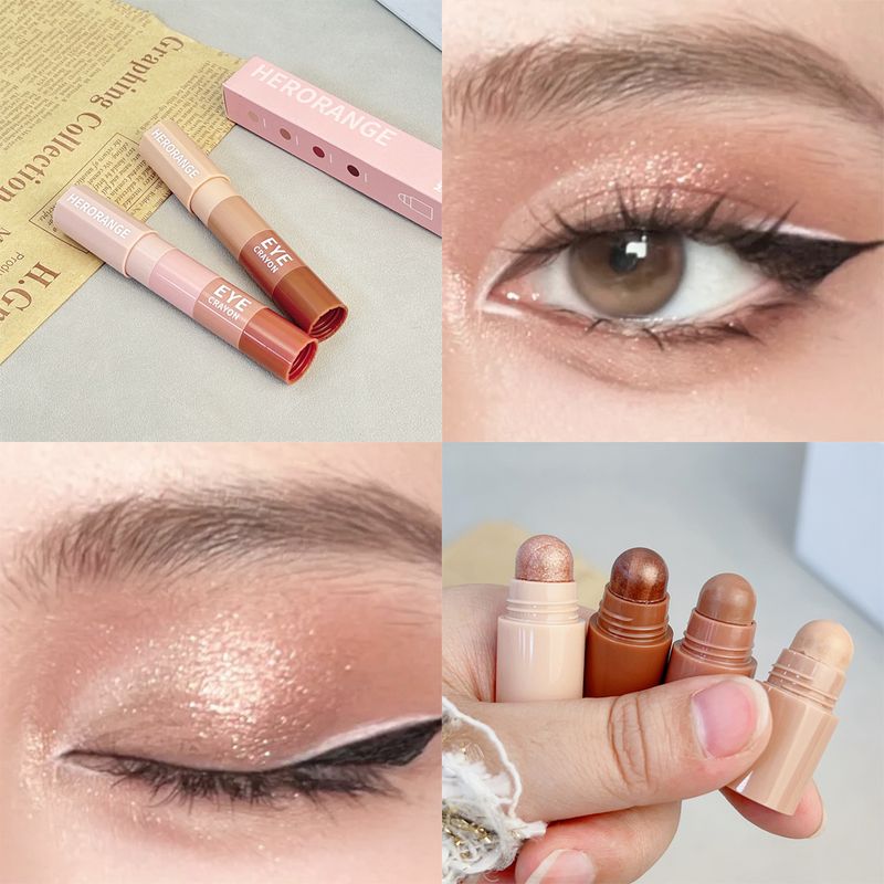 1Pearlescent 4 In Eyeshadow Pencil Stick Waterproof Long Lasting Glitter Shimmer Eye Shadow Pen Eyeliner S               liner_voghion.com