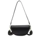 Bolso bandolera tipo sillín para mujer con correas anchas, un elegante bolso bandolera informal de tamaño pequeño para llevar debajo del brazo, ideal para uso diario._voghion.com