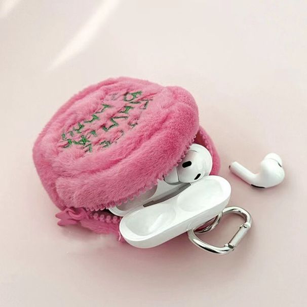 Korean Cute Plush Potter Cake Pink Mini Coin Purse Earphone Cable Storage Bag For Women_voghion.com
