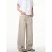 Vaqueros vintage Y2K de corte holgado y lavado para hombre: pantalones holgados de cintura alta y pierna recta con estilo urbano retro (negro y beige)_voghion.com