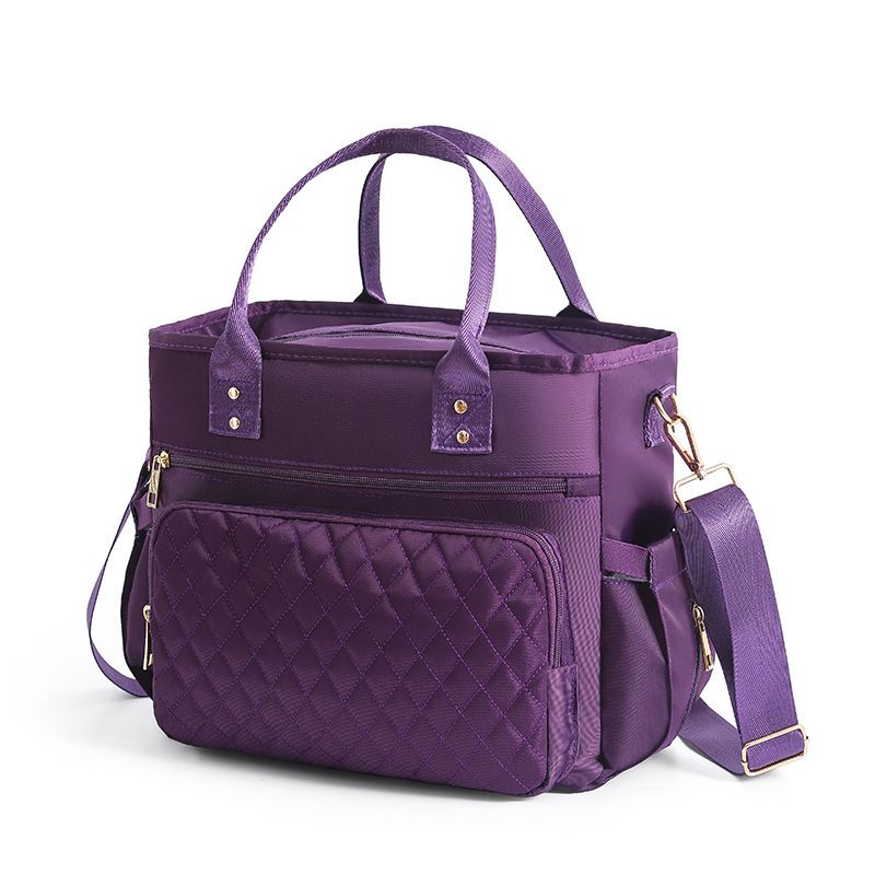 New Large Capacity Fashion Lunch Bag Hot Pressed Waterproof And Leak Proof Storage Bag Travel Bag Picnic Bag Mommy Bag_voghion.com