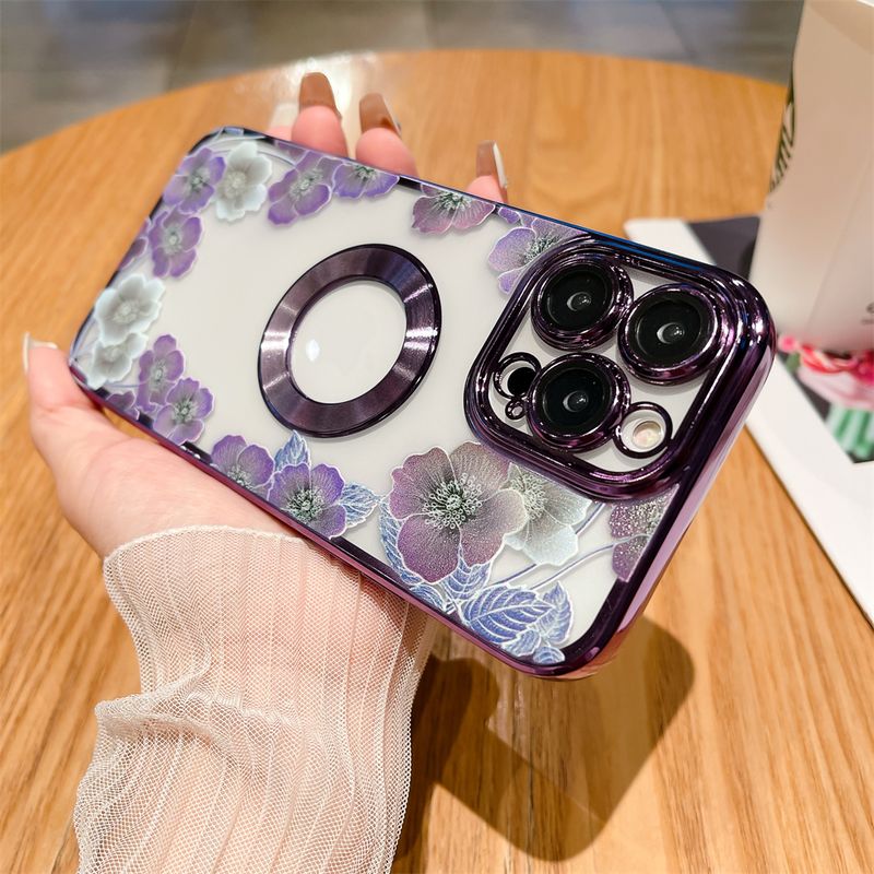 Luxury Transparent Plating Hole Case for iPhone 11 Pro Max Camera Protector Cover for iPhone 12 13 14 Pro Max Xs X 7 8 Plus_voghion.com