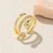 Modieuze gedraaide slang, koper verguld, glad nicheontwerp, hiphopstijl, high-end slangvormige ring_voghion.com