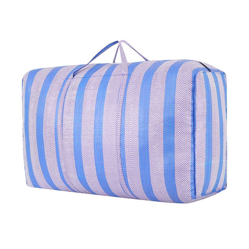 Nylon duffel bag moving packing bag quilt quilt storage bag large capacity snakeskin striped woven bag wholesale_voghion.com