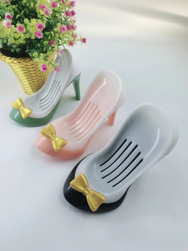 New Non-Slip Luxury Suction Cup Bathroom High Heels Soap Box Multifunctional Grid_voghion.com