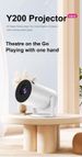 Geräuscharmer Projektor - Tragbarer Projektor Y200, 240 ° Einstellbar, Drahtlose Verbindung, Geeignet Für Schlafzimmer, Camping Und Business_voghion.com