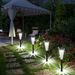 Zonne-LED-tuinverlichting voor buiten - 10W witte decoratieve padverlichting voor tuin, gazon en terras (ABS, IP65 waterdicht, dimbaar, EU-voorraad)_voghion.com
