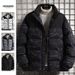 Herren-Winterjacke im koreanischen Stil aus Baumwolle – Stehkragen, lockerer Schnitt | Vintage-Streetwear aus Hongkong | Verdicktes Unisex-Design_voghion.com