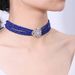 Personalisierte Choker Natürliche Rubin Lapis Lazuli Grün Achat Saphir S925 Sterling Silber Perlen Halskette_voghion.com