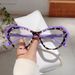 Unique Patchwork Color Irregular Cat Eye Blue Light Blocking Glasses Fashion Trend Can Be Fitted With Prescription Or_voghion.com