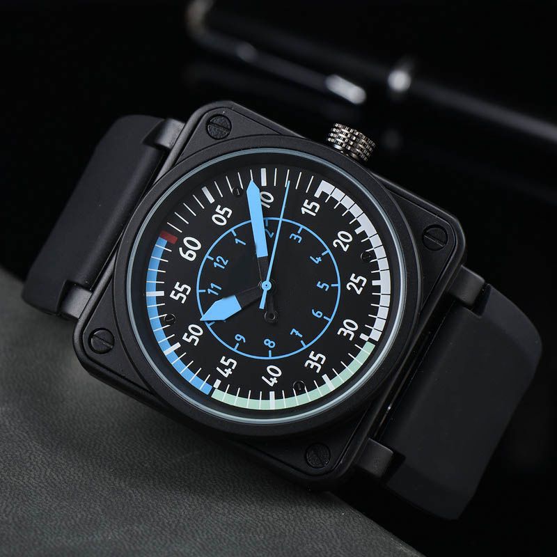Wish Brand Men's Automatic Mechanical Watch High Quality Digital Square Tape Watch Direct Sales_voghion.com