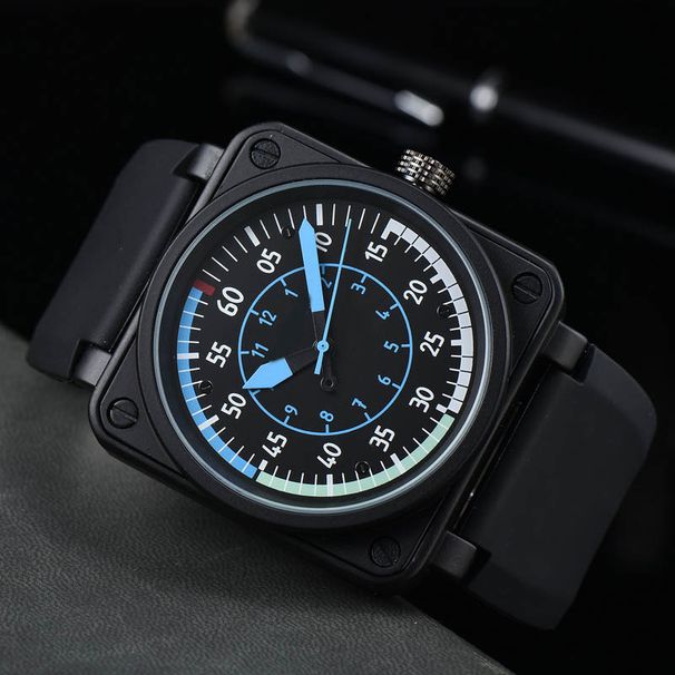 Wish Brand Men's Automatic Mechanical Watch High Quality Digital Square Tape Watch Direct Sales_voghion.com