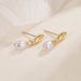 Water drop pearl earrings for women, niche design, high end and slim, daily early autumn earrings fashionable_voghion.com