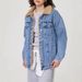 "Giacca in denim foderata in pile da donna - Cappotto invernale oversize, misto cotone con colletto in sherpa, capo streetwear essenziale per il freddo"_voghion.com