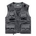 Men's Mesh Fishing Vest – Lightweight Multi-Pocket Photographer Vest With Quick-Dry Tech (S-6XL, 9 Colors)_voghion.com