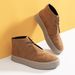 European Warm Series Men's Winter Short With Fleece Lining, Warm Yellow Martin Boots, Suede Desert Boots_voghion.com