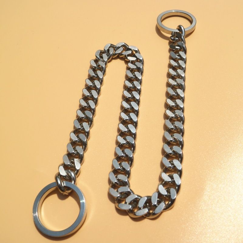 Guinzaglio per cani in acciaio inossidabile P Smooth Twist Collar Chain Retractable Pet Supplies_voghion.com