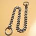 Guinzaglio per cani in acciaio inossidabile P Smooth Twist Collar Chain Retractable Pet Supplies_voghion.com
