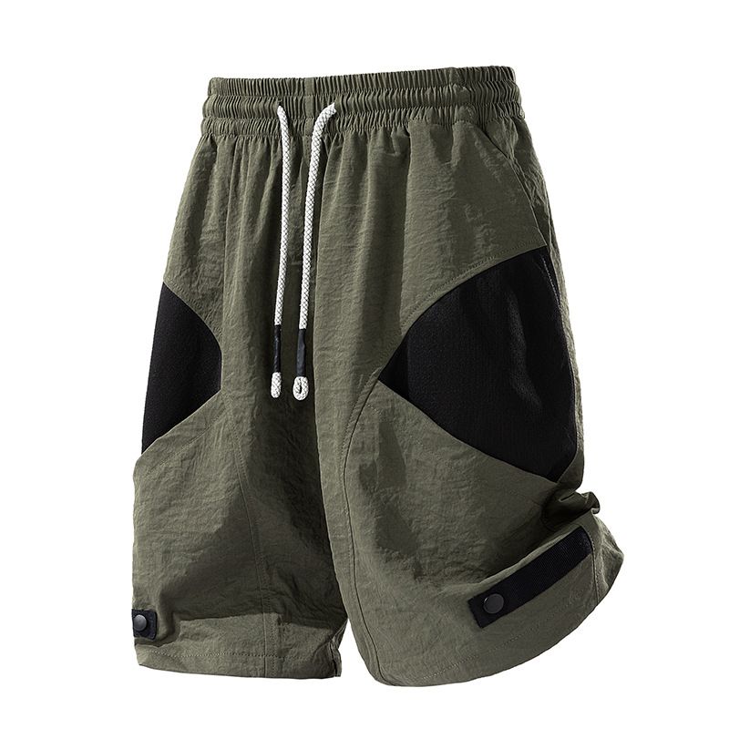 Herrenbekleidung Sommer Neue Herren Freizeithosen Farblich passende Shorts Trendy Sports Slim Fit Große Shorts Herren Strandhosen_voghion.com