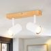 Glitzerlife Deckenstrahler Weiß Holz Deckenleuchte - Deckenlampe GU10 2 Flammig Flurlampe Modern Indoor Deckenspots Schwenkbar 350° Spotslight Für Küchen Korridor_voghion.com