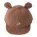 Cappello da neonato autunno e inverno, con orso dei cartoni animati, caldo e ombreggiante, berretto da neonato_voghion.com
