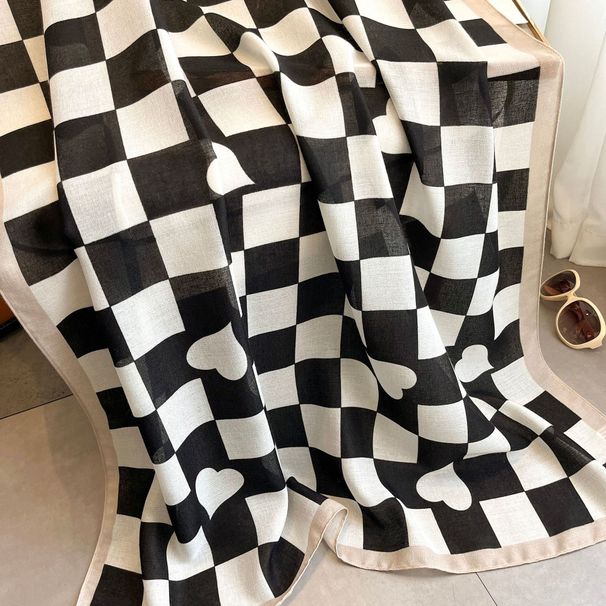 Silk Warm Neck Ins Fashion Korean Spring Autumn Cotton and  Scarf Women's Thin Winter Fashionable Shawl Versatile_voghion.com