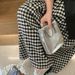 Women's Bucket Bag Commuter Crossbody Bag Underarm Bag Simple Silver Chain Shoulder Bucket Bag_voghion.com