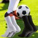 Rutschfeste Fußballsocken – Gepolsterte Frotteesohle mit Grip-Noppen für Fußball, Basketball und Laufen (Schwarz/Weiß/Kontrastfarbener Besatz, Unisex-Passform)_voghion.com