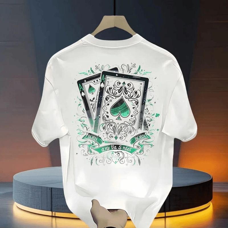 Maglietta casual ampia a maniche corte da uomo_voghion.com