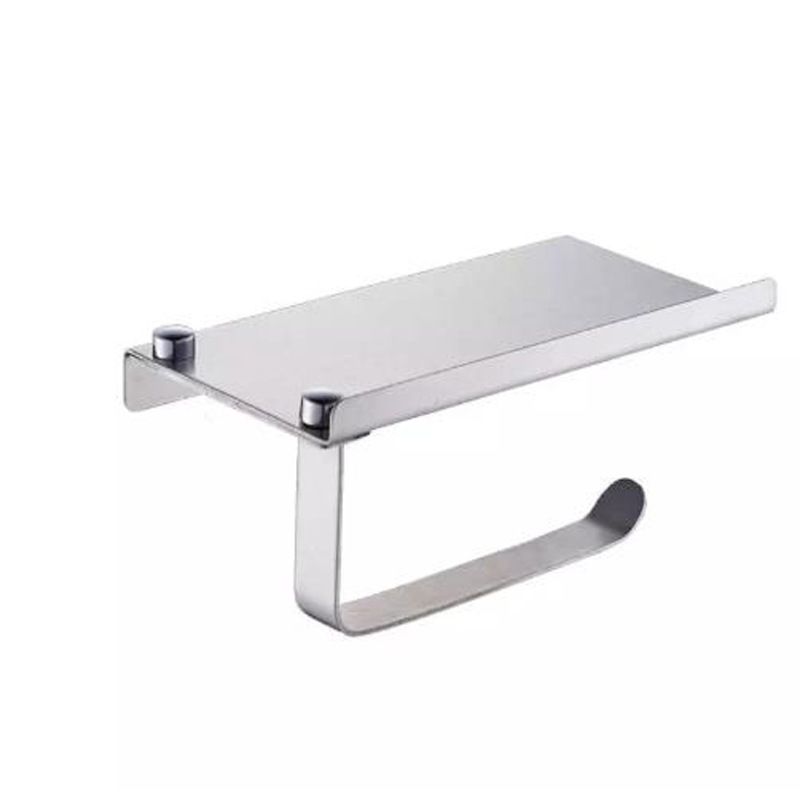Non-perforated stainless steel roll paper holder toilet mobile phone rack tissue box bathroom rack tissue holder spot_voghion.com