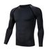 High Elasticity Fitness Men's Tight Fitting Quick Drying Basketball Suit, Moisture Wicking Running Long Sleeves_voghion.com