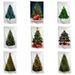 Kerstboom dennenboom hangend doek klein gekleurd licht hangend doek wanddecoratie schilderij hangend doek wandtapijt_voghion.com
