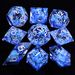 9 Polyhedral Sets Of DD Dice Frozen Fracture For Dungeons Dragons RPG_voghion.com