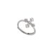 Tiqi S Anello indice Vajra con croce elegante e di alta qualità in argento puro leggero per donna alla moda_voghion.com