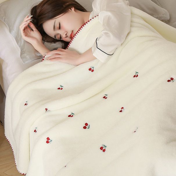 Bestickter Korallenvlies-Schal, verdickte Klimaanlagendecke 2025, Neuankömmling_voghion.com