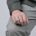 Punk per uomo, gioielli da uomo in stile business di alta gamma, anello in argento massiccio quadrato liscio, anello per indice alla moda_voghion.com