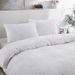 Fluff Cut Diamond White Geometric Quilt Cove Duvet Cover Bedding Three Piece Set_voghion.com