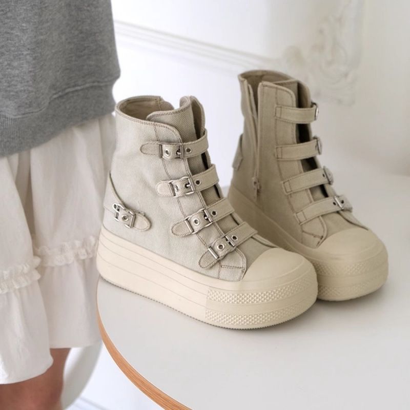 Women's Canvas Elevated New Style Thickened Sole Casual Versatile_voghion.com