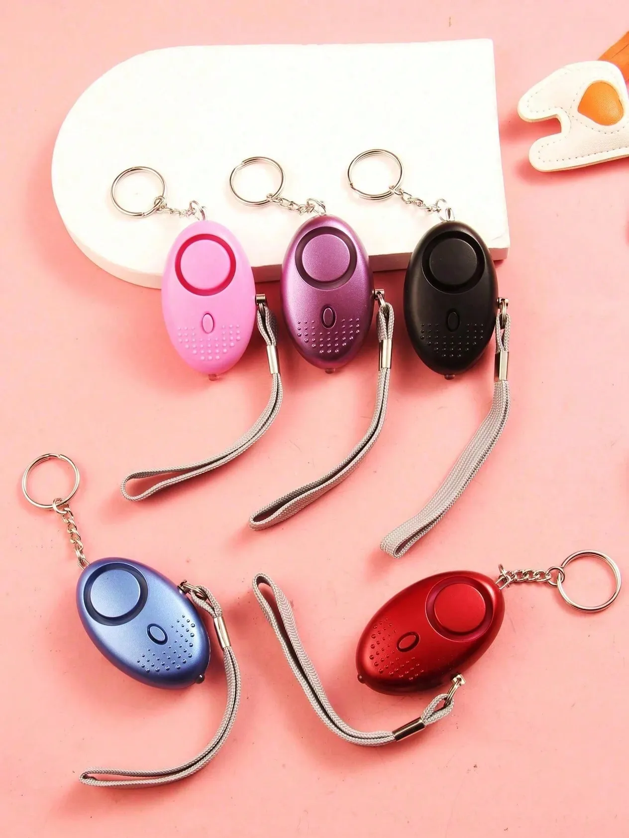 1 Pc Women's Self-Defense Safety Keychain Set, Including Alarm, Convenient Outdoor Keychain, Holiday Gift_voghion.com