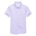 Summer New Men's Sho Sleeved Shi, Business Casual Formal Wear, Pure Cotton, Middle-aged, No Ironing, Loose White_voghion.com