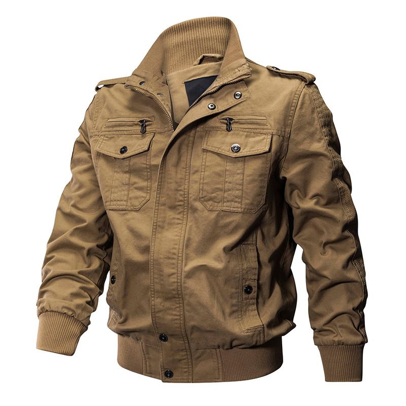Suitable For All Seasons Workwear Tough Guy Pilot Spring Autumn Men's Jacket WWII Military Enthusiast Tactical Multi-pocket Coat_voghion.com