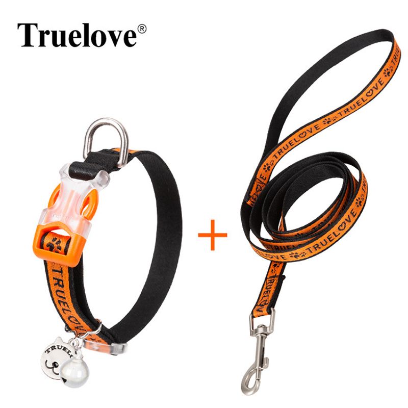 Set guinzaglio per gatti Truelove, collare specifico per gatti con campanellino, accessori per animali domestici._voghion.com