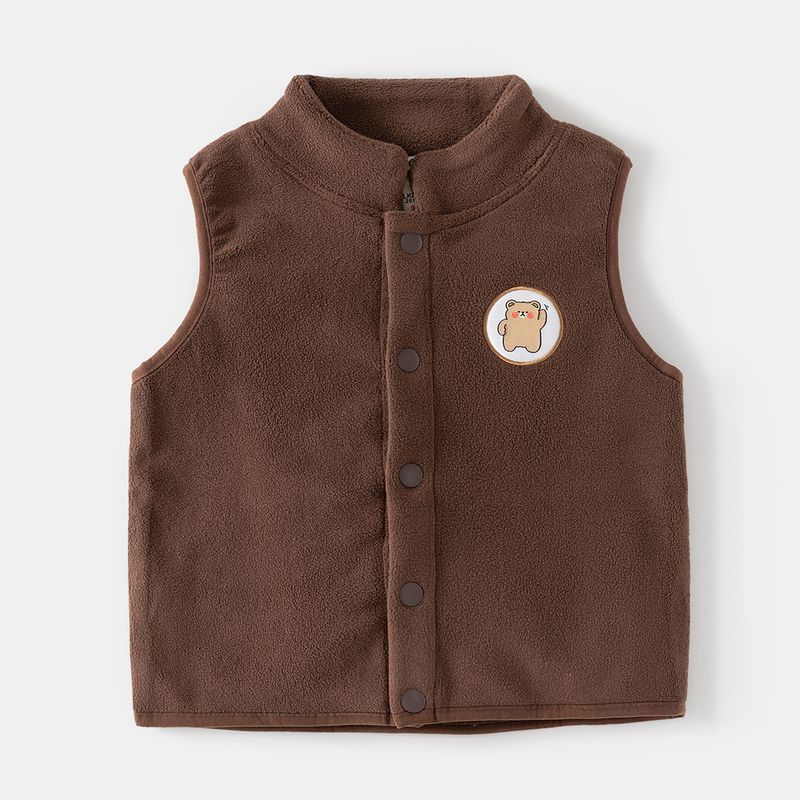 XUANMU Plüsch Verdickt Kinder Weste Herbst Winter Neue Baby Strickjacke Westen Niedlichen Cartoon Jungen Mädchen Kinder Mäntel Westen XB051_voghion.com