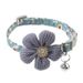 Haustierhalsband mit Blumen und Strasssteinen, abnehmbarer Glockenblumenanhänger, Katzenfliege-Accessoire, verstellbarer Halsring_voghion.com