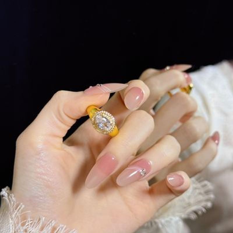 Zircon Oval Pigeon Egg Style Versatile For Women, Antique Ring, Light Luxury, High-end Feel, Hand Decoration, Opening_voghion.com