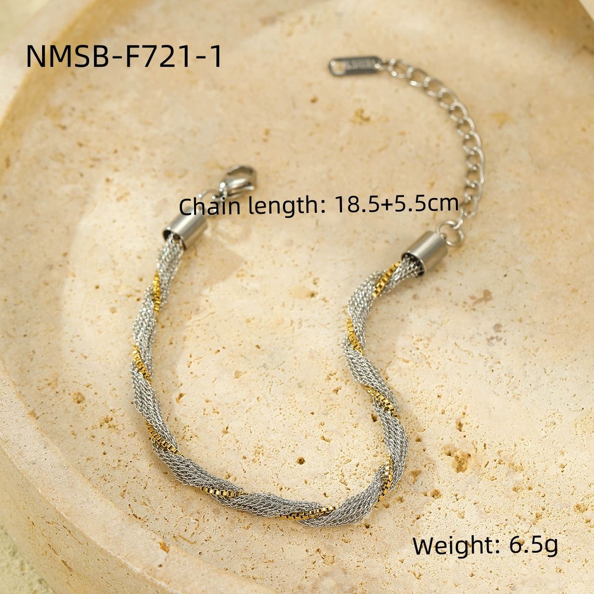 Hit Non Fading Gold Steel Bead Color Matching Twisted Chain Women's Light Luxury High End Titanium Steel Bracelet Bracelet_voghion.com
