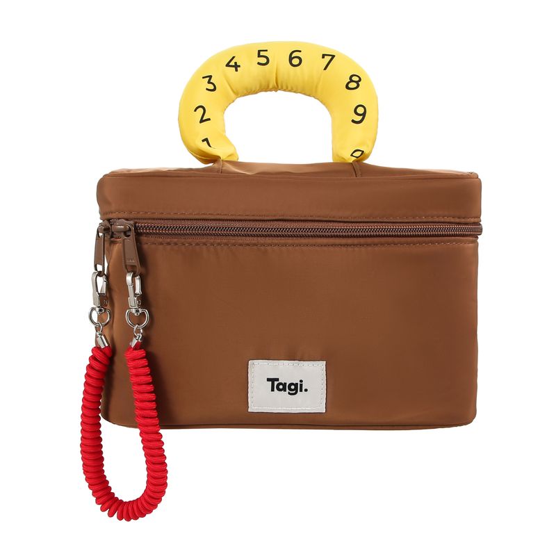 Organizer per trucco multistrato - Borsa impermeabile a forma di hotdog con design a blocchi di colore (grande capacità, scomparti multipli, custodia cosmetica adatta ai viaggi)_voghion.com
